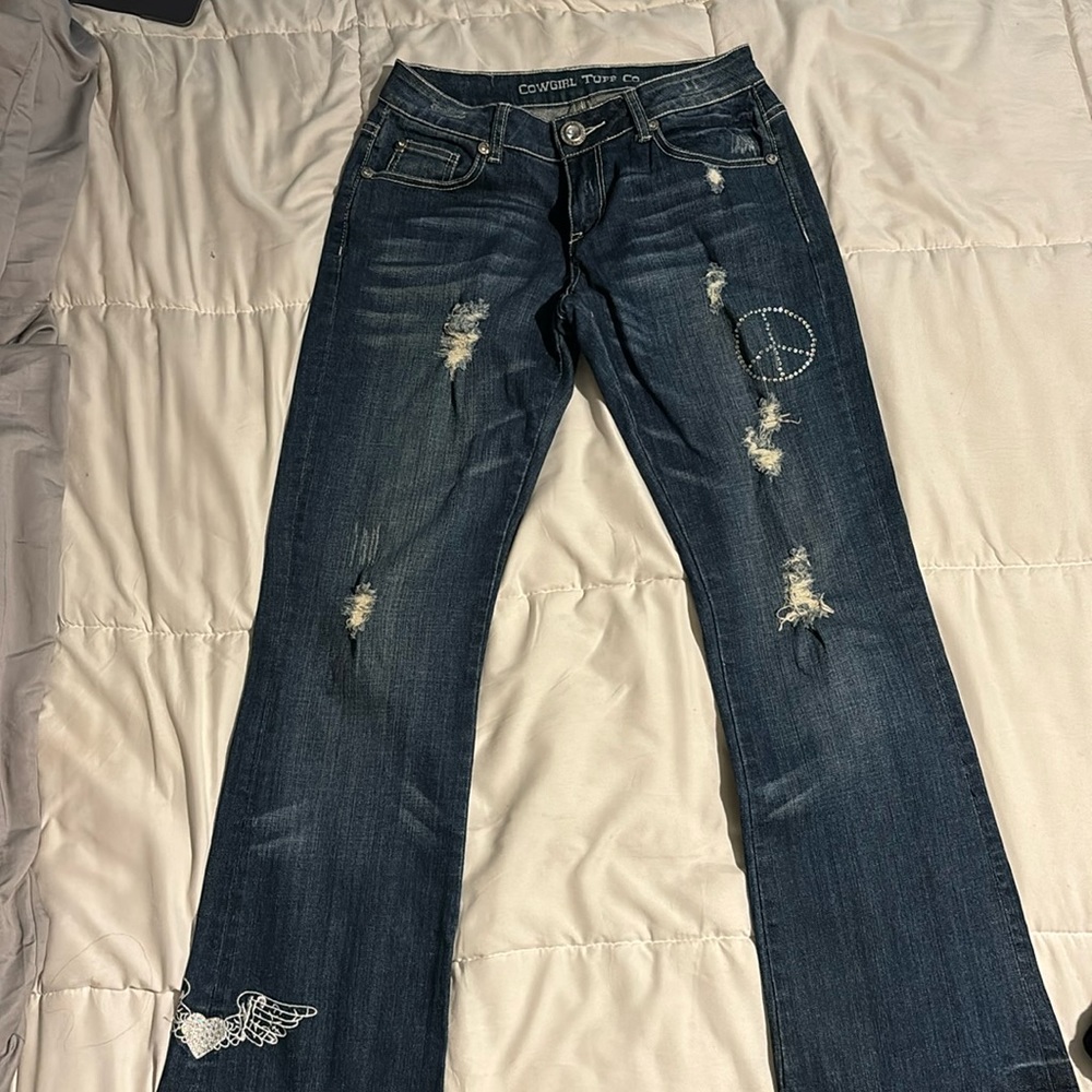 cowgirl tuff co. peace jeans